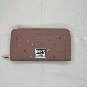 Herschel Wallet Pink Canvas Zip Around